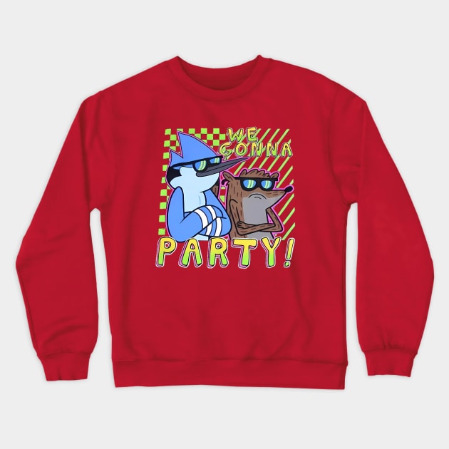 Regular show Mordecai and Rigby Crewneck Sweatshirt by teepubliclacreme